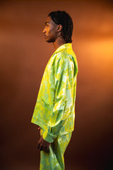 MEJAOUI SILK FLORAL SET – LIMITED EDITION IN LIME GREEN