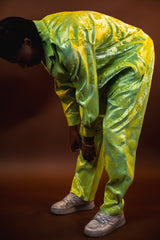 MEJAOUI SILK FLORAL SET – LIMITED EDITION IN LIME GREEN