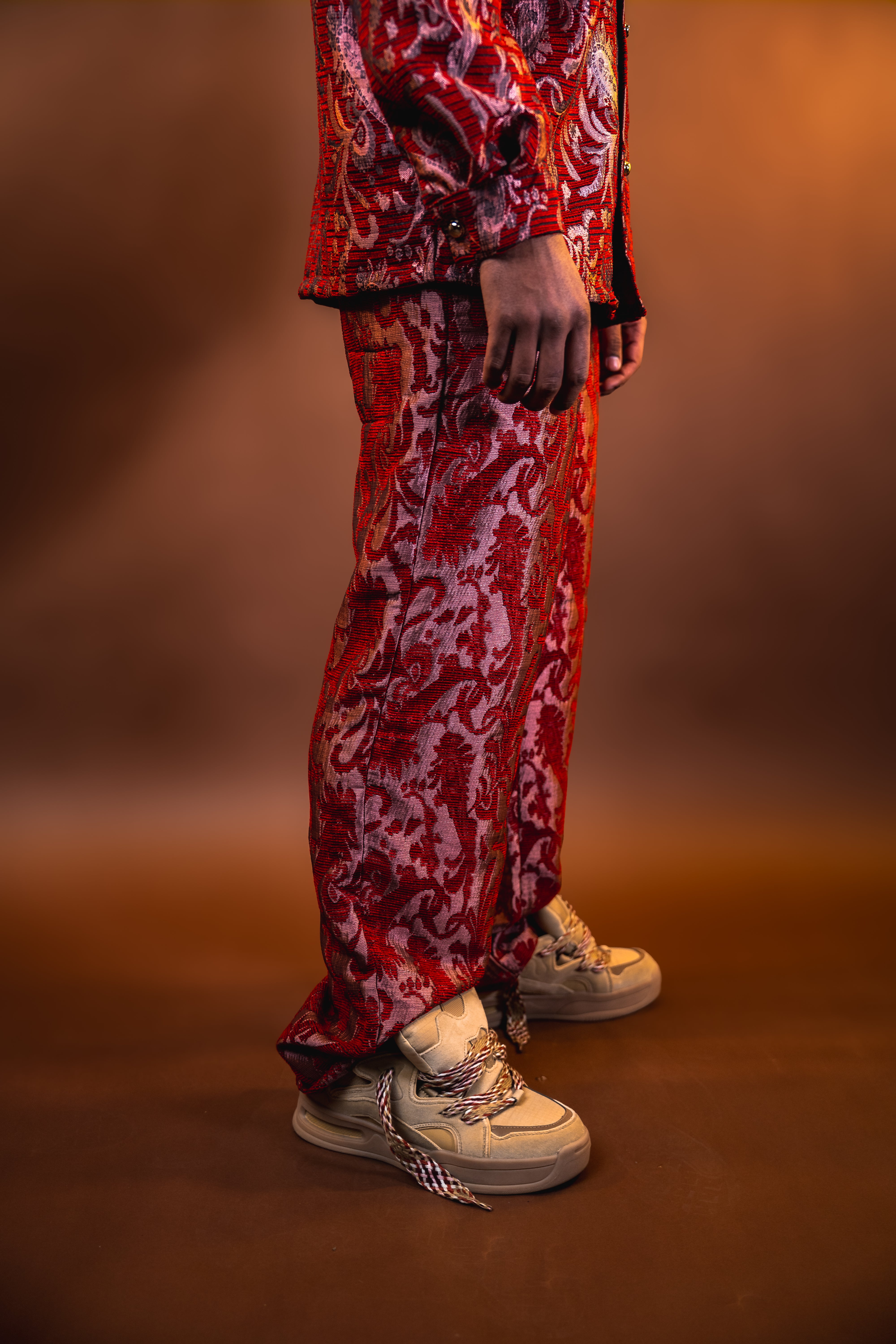 MEJAOUI RED EMBROIDERED SUIT – LIMITED EDITION