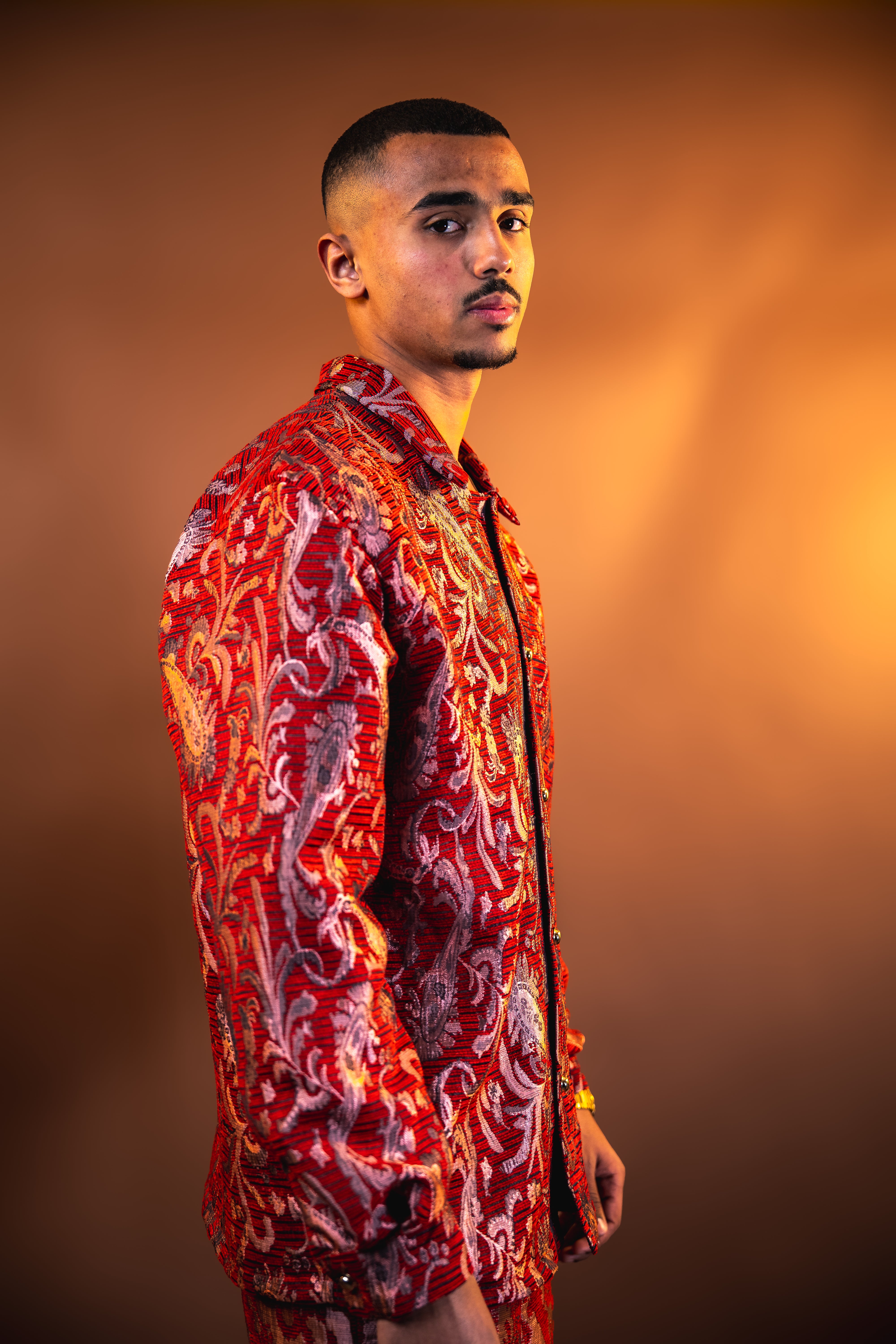 MEJAOUI RED EMBROIDERED SUIT – LIMITED EDITION