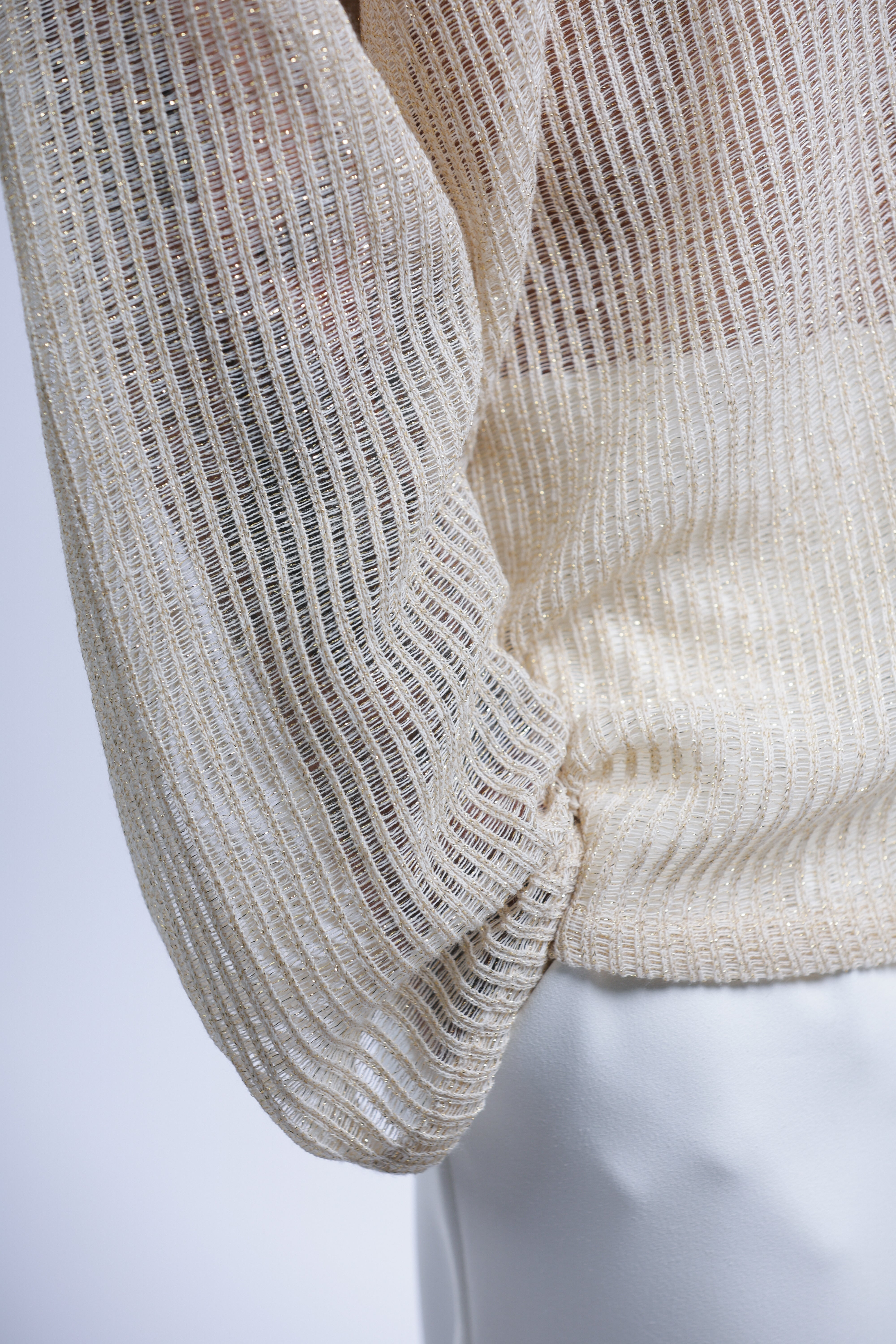 MEJAOUI Sheer Knit Polo – Sandstone